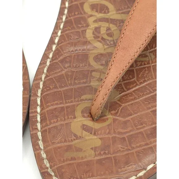 Sam Edelman Women's Leather Thong Sandals Set Of 3 - Black Brown & Gold - Picture 15 of 16